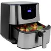 Image de Princess 01.182060.01.001 Friteuse à air chaud 5.5 l 1700 W revêtement anti-adhésif, fonction minuteur, protection contre la surchauffe, avec écran noir,argent