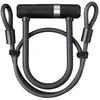 Image de AXA Newton 59502995KS Mini Pro avec câble antivol en U, noir, 14 cm