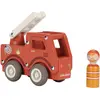 Image de Jouet en bois Camion de pompier Rouge