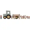 Image de Tracteur avec remorque en bois FSC Little Farm