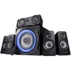 Image de Trust Gaming GXT 658 Tytan Enceinte PC Gamer 5.1, avec Caisson de Basses pour Ordinateur (180 Watt), LED Lumineuse, Télécommande sans Fil, Enceinte pour PC, Ordinateur Portable - Noir/Bleu
