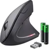 Image de Trust Verto Souris sans Fil, USB, Verticale, Ergonomique, 800/1200/1600 DPI, 4 Boutons, LED - Noir & Verto Souris filaire, Verticale, Ergonomique, 1000 - 1600 DPI, 4 Boutons, LED, pour Droitier - Noir