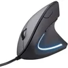 Image de Trust Verto Souris Ergonomique Verticale, Souris Filaire, 1000-1600 DPI, 6 Boutons, LED, Prévention Syndrome de la Souris et Epicondylite, pour Droitier, PC, Ordinateur, Portable, Mac - Noir