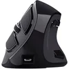 Image de Trust Voxx Souris Verticale sans Fil Rechargeable, Bluetooth ou 2.4 GHz, 9 Boutons, 1200-2400 PPP, Souris Bluetooth Ergonomique pour PC, Mac, Macbook, Ordinateur, Chromebook - Noir