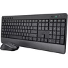 Image de Trust Trezo Ensemble Clavier Souris sans Fil, Configuration AZERTY Français, Batterie Longue Durée 48 Mois, 2.4 GHz & Verto Souris sans Fil, Souris Verticale Ergonomique, 800-1600 DPI, 6 Boutons