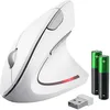 Image de Trust Verto Souris Verticale sans Fil Ergonomique 800-1600 DPI, Blanc