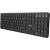 Image de Trust Vaiya Clavier sans Fil Bluetooth + 2.4Gz AZERTY Français, Clavier Bluetooth Multi-appareils Rechargeable avec Pavé Numerique, 55% Plastique Recyclé, Windows iOS iPadOS macOS Android, Noir