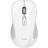 Image de Trust Ferro Souris sans Fil avec Molette Ultra-Rapide et Défilement Horizontal, Bluetooth + 2.4 GHz, Boutons Silencieux, 65% Plastique Recyclé, Souris Bluetooth Multi-Appareils PC Mac, Blanc