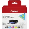Image de Canon Encre PGI-550PGBK/CLI-551 Multipack dorigine pack bundle noir photo, cyan, magenta, jaune, noir, gris 6496B005