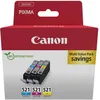 Image de Canon CLI-521 C M Y Pack de 3 Cartouches (Cyan Magenta Jaune) Certifié (Carton Recyclable 2024 Sécurisé)