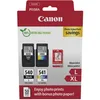 Image de Canon PG540L / CL541XL Lot de 2 Cartouches d'encre Authentiques à Haut rendement Couleurs et Noir 50 Feuilles de Papier Photo 10 x 15 cm