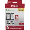Image de Canon PG-545XL / CL-546XL Lot de 2 Cartouches d'encre Authentiques à Haut rendement Couleurs et Noir 50 Feuilles de Papier Photo 10 x 15 cm