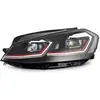 Image de AUTO-STYLE Set de Phares Look-7.5 compatible avec Volkswagen Golf VII 2012-2017 - Noir/Rouge - incl. Feux Dynamiques