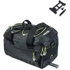 Image de Basil Miles MIK Sacoche de Porte-Bagages étanche avec système MIK verrouillable 7 l Idéal pour Les trajets et l'extérieur Noir/Citron Vert