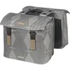Image de Basil Elegance MIK Sacoche Double 40-49 l, Taupe, imperméable, Durable en matériaux recyclés, avec Plaque d'adaptation MIK verrouillable, idéale pour Le Quotidien et Les Courses