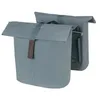 Image de Basil City MIK Sacoche Double 28-32 l, Bleu Graphite, imperméable, avec Plaque d'adaptation MIK verrouillable, idéale pour la Ville et Les trajets