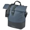 Image de Basil Cove Sacoche de vélo Porte-Bagages   Imperméable 14-16L   Réfléchissant   en matériau recyclé   Compatible MIK   29X14.5X36 cm   Bleu/Blanc