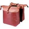 Image de Basil Vive Sacoche de vélo Double Porte-Bagages, 28-35 l, avec Plaque d'adaptation MIK, imperméable, réfléchissante, en matériau recyclé, 30 x 14 x 38 cm, Rouge