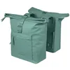 Image de Basil Brooklyn Double Sacoche de vélo - Étanche - 41 l - Imperméable - Réfléchissante - en matériau recyclé - Vert