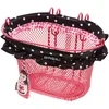 Image de Basil Jasmin Panier avant pour vélo Pour enfant Motif babouchka Gris/Rose 30-51 cm