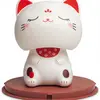 Image de Chat porte-bonheur solaire mignon - Hauteur 10 cm