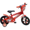 Image de albri Vélo Pouces Cars avec stabilisateurs latéraux, Gourde et Bouclier Avant personnalisé. Fabriqué en Italie Bébé   garçon, Rouge, 12 pollici