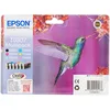 Image de Epson Encre d'origine Multipack Colibri T0807 : Cartouches Noir, Cyan, Magenta, Jaune, Cyan Clair, Magenta Clair & C13S042169 - Pack de 2 - Papier Photo Premium Glacé - A4-2x15 Feuilles