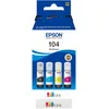 Image de Epson Multipack 104 EcoTank, Bouteilles d'encre d'origine, 4 Couleurs : Noir, Cyan, Magenta, Jaune & 102 EcoTank Noir pigmenté, Bouteilles d'encre d'origine, ET-2700 ET-2750 ET-2751 ET-2756 ET-2850