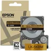Image de Epson LabelWorks LK-5KBM Ruban adhésif pour LW-C410 et LW-C623 Doré métallisé Noir 18 mm