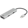 Image de ACT Adaptateur USB C HDMI avec boîtier en Aluminium, 4k @ 30Hz Dual HDMI, Port USB 3.0 5 Gbps, pour connecter 2 moniteurs supplémentaires - AC7013