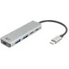 Image de ACT AC7072 Hub USB C 4 Ports USB 3.0, 2 Ports USB-C et 2 Ports USB-A, avec boîtier en Aluminium de qualité supérieure, Gris