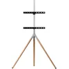 Image de Support TV Universel avec trépied One For All - Écrans mesurant Entre 32 et 65 Pouces - Téléviseurs LCD/LED/Plasma/OLED/QLED - Pivotement à 360° et Hauteur réglable - VESA 400x400 - WM7472, Light