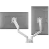 Image de One For All Support de table pour écran Solid Dual white 2 Écran(s) 33 cm (13) - 88,9 cm (35) blanc réglable en hauteur, mobile, inclinable, rotatif
