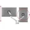 Image de One For All Support de table pour écran Design Dual white 2 Écran(s) 33 cm (13) - 81,3 cm (32) blanc réglable en hauteur, mobile, inclinable, rotatif