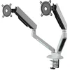 Image de Bras double pour écrans de jeu One For All de 21 à 45 pouces - VESA 75/100 mm - Réglage en hauteur - Inclinaison (80°), pivotement (180°) et rotation (360°) - Poids max 14kg par écran - Blanc (DM8220)