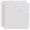 Image de Jollein Drap-Housse en Jersey 2-Pièces, 80/90 cm Longueur x 40 cm Largeur, Blanc
