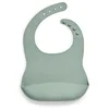 Image de Jollein Bavoir Étanche avec Réceptacle, 26 cm Longueur x 21 cm Largeur, Vert Pierre