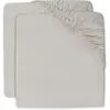 Image de Jollein Lot de 2 Housses de Couette ajustées en Jersey - 40 x 90 cm - Nougat - 2511-501-00093