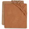 Image de Lot 2 Housses Matelas à langer Éponge Caramel