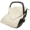 Image de Jollein Chancelière Boucle Naturel Teddy - Pour porte-bébé, siège auto groupe 0+ et poussette - Pour ceinture à 3 points et 5 points - Crème