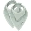 Image de Jollein Lot de 2 bavoirs bandana env. 37 x 24,5 cm Vert cendré | 029-867-00095
