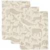 Image de Jollein Animals Nougat Lot de 3 Gants de Toilette hydrophiles 536-848-67044