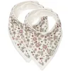 Image de Jollein Lot de 2 bavoirs bandana, Fleurs rétro, Taille unique