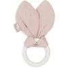 Image de Jollein Anneau de dentition pour bébé - Oreilles de lapin sauvage - Rose sauvage - Coton - Anneau en silicone - Aide à la dentition - Jouet pour bébé