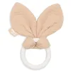 Image de Jollein Moonstone Anneau de dentition pour bébé avec oreilles de lapin en silicone et coton