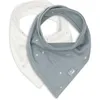 Image de Jollein Lot de 2 bavoirs bandana pour bébé - Twinkling - Vert mer - 100% coton - Avec fermeture Velcro