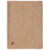 Image de Couverture bébé tricotée à carreaux en coton Biscuit