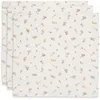 Image de Jollein Riverside Lot de 3 Serviettes en Mousseline pour bébé - 70 x 70 cm - 100% Coton - Lingettes pour bébé - Certifiées Oeko-Tex