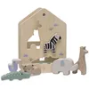 Image de Jollein Jouet en Bois - Jeu de moules - Jungle Jambo - À partir de 1,5 an - 100% certifié FSC - Animaux de la Jungle