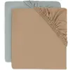 Image de Lot de 2 Drap-housse Jersey Sea Green